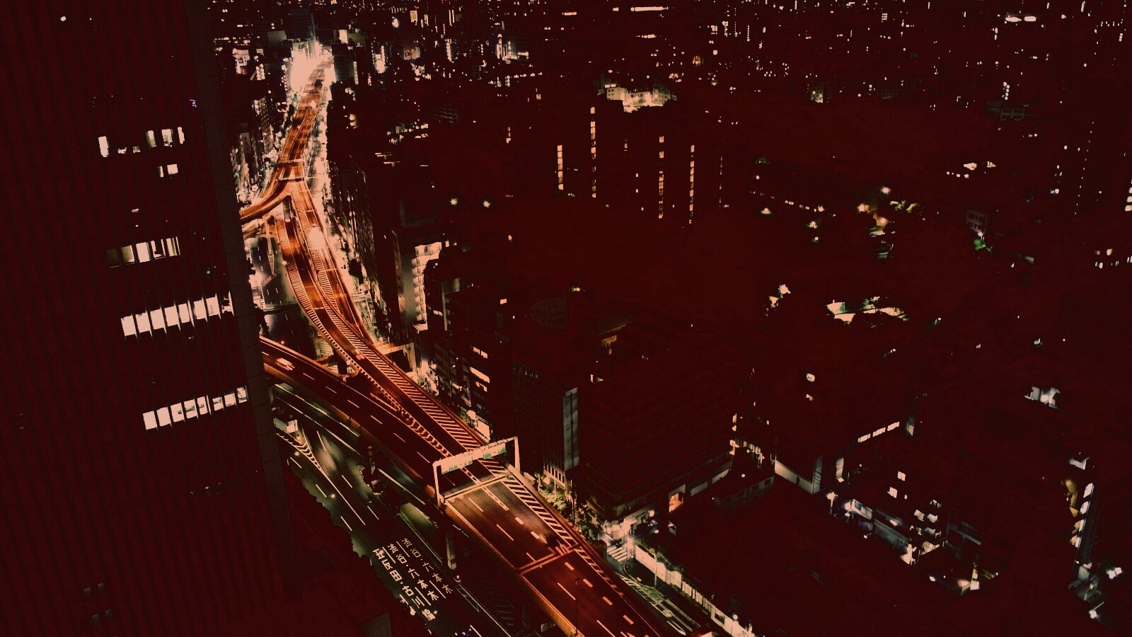 Вид на автостраду обои