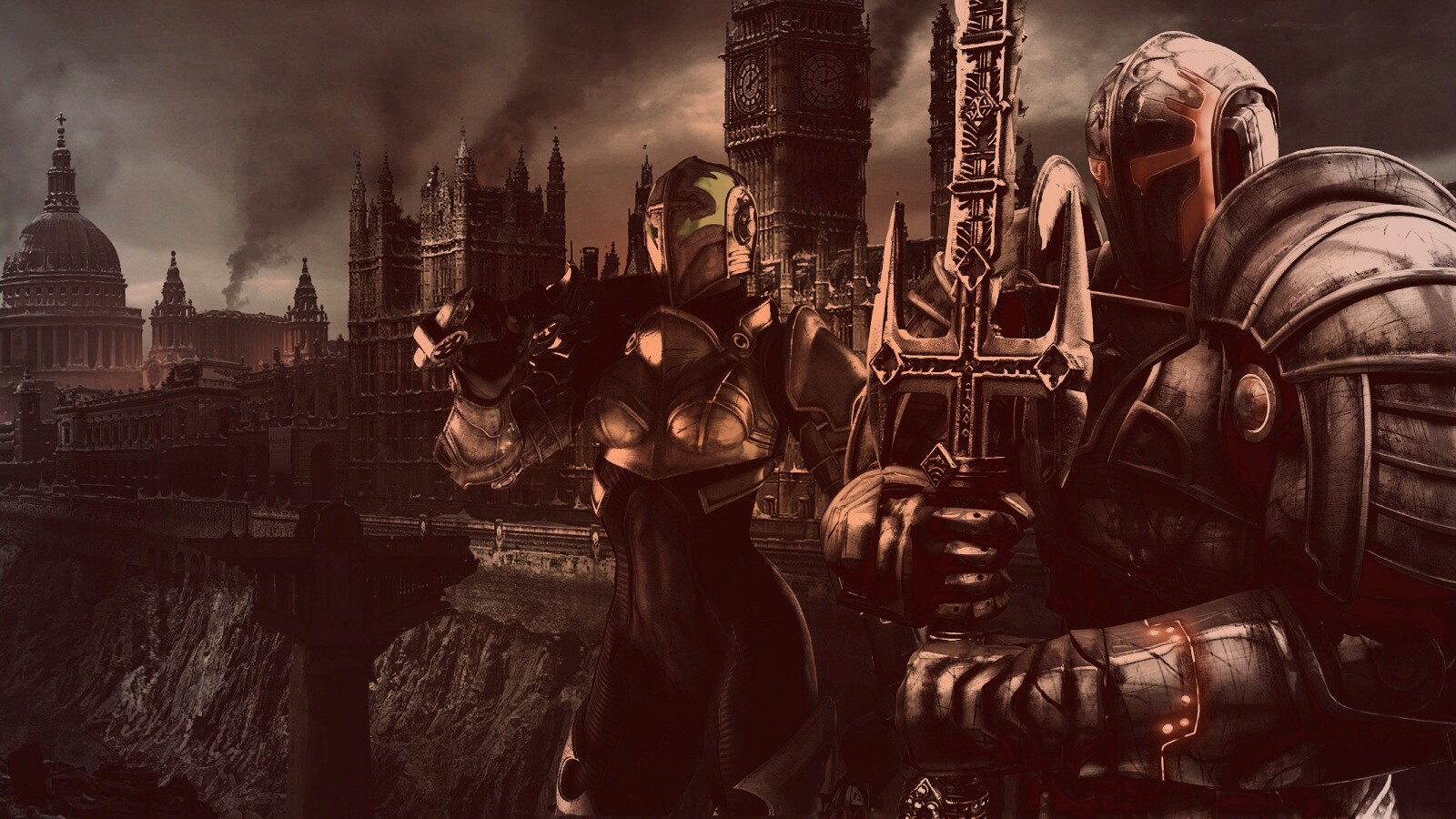 Постапокалиптический Лондон из игры обои