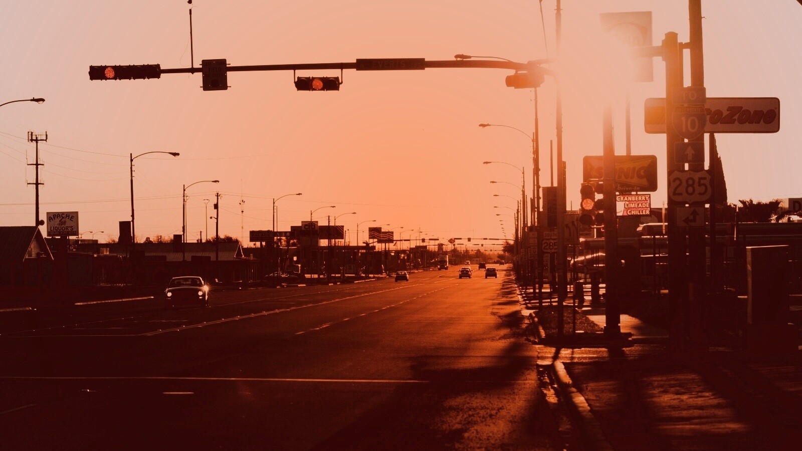 Закат в Лос Анджелесе обои