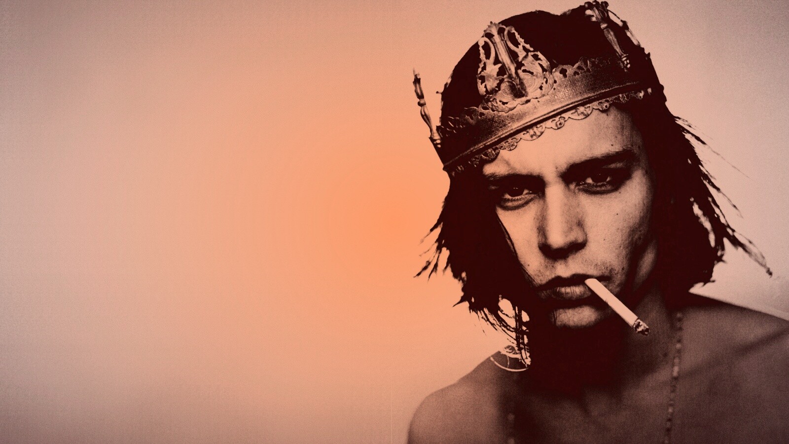 Джонни Депп в короне обои