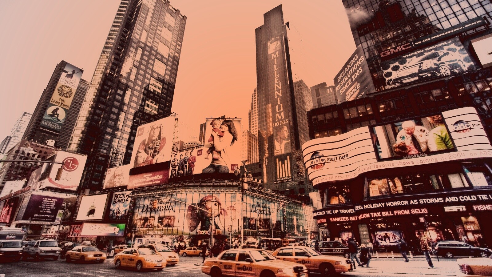 Улицы Нью-Йорка обои