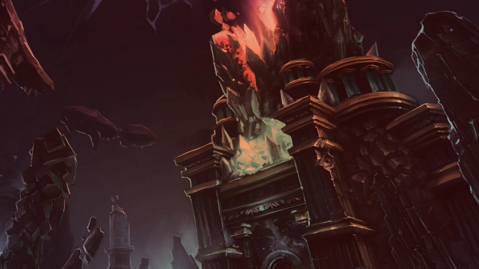 Вход в вулканический храм обои