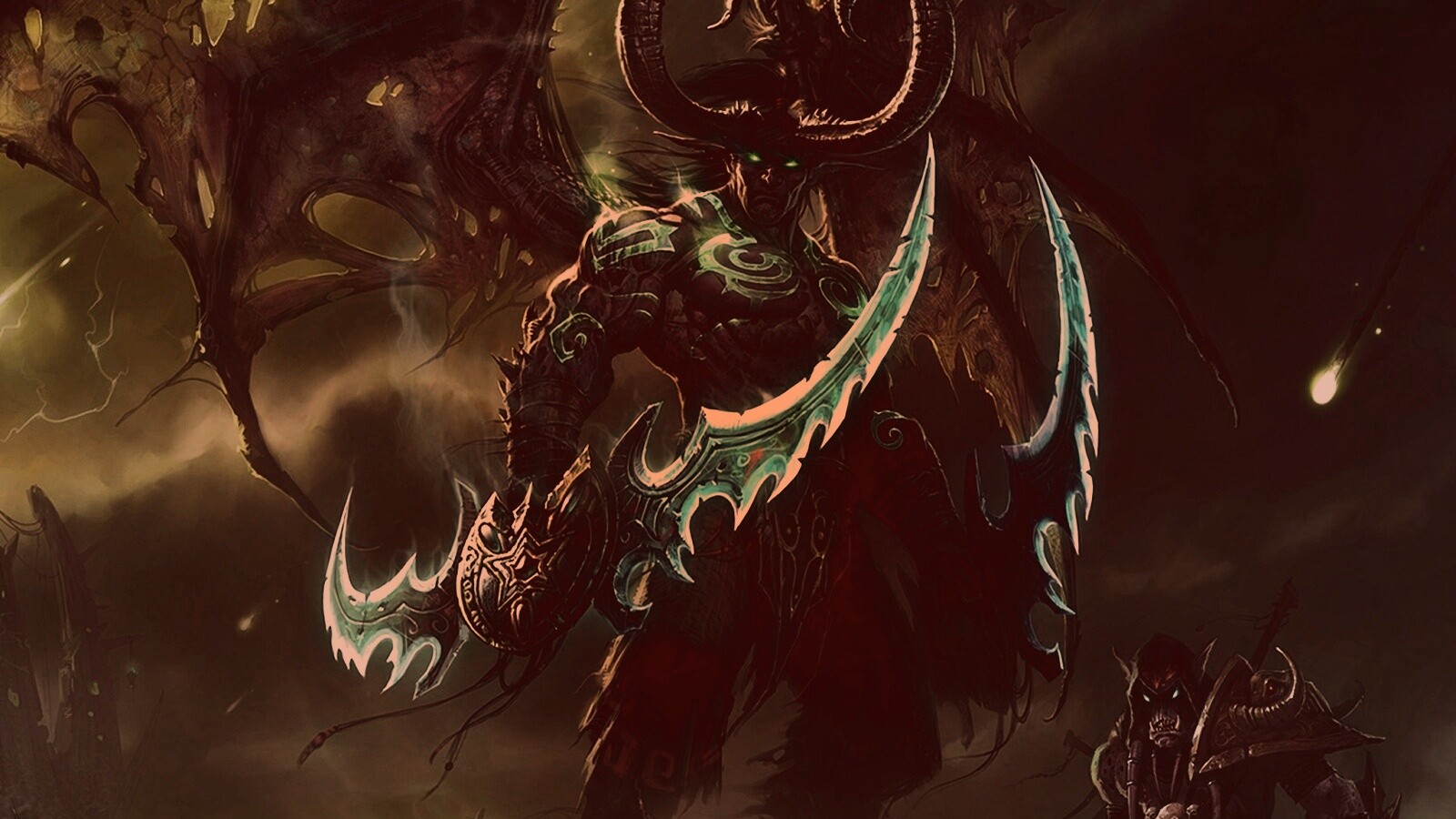 Иллидан с клинками обои