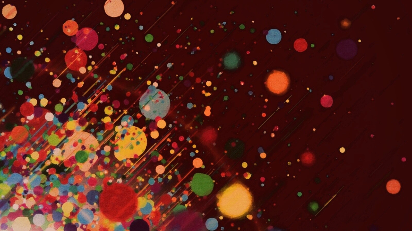 Полёт разноцветных кругов обои