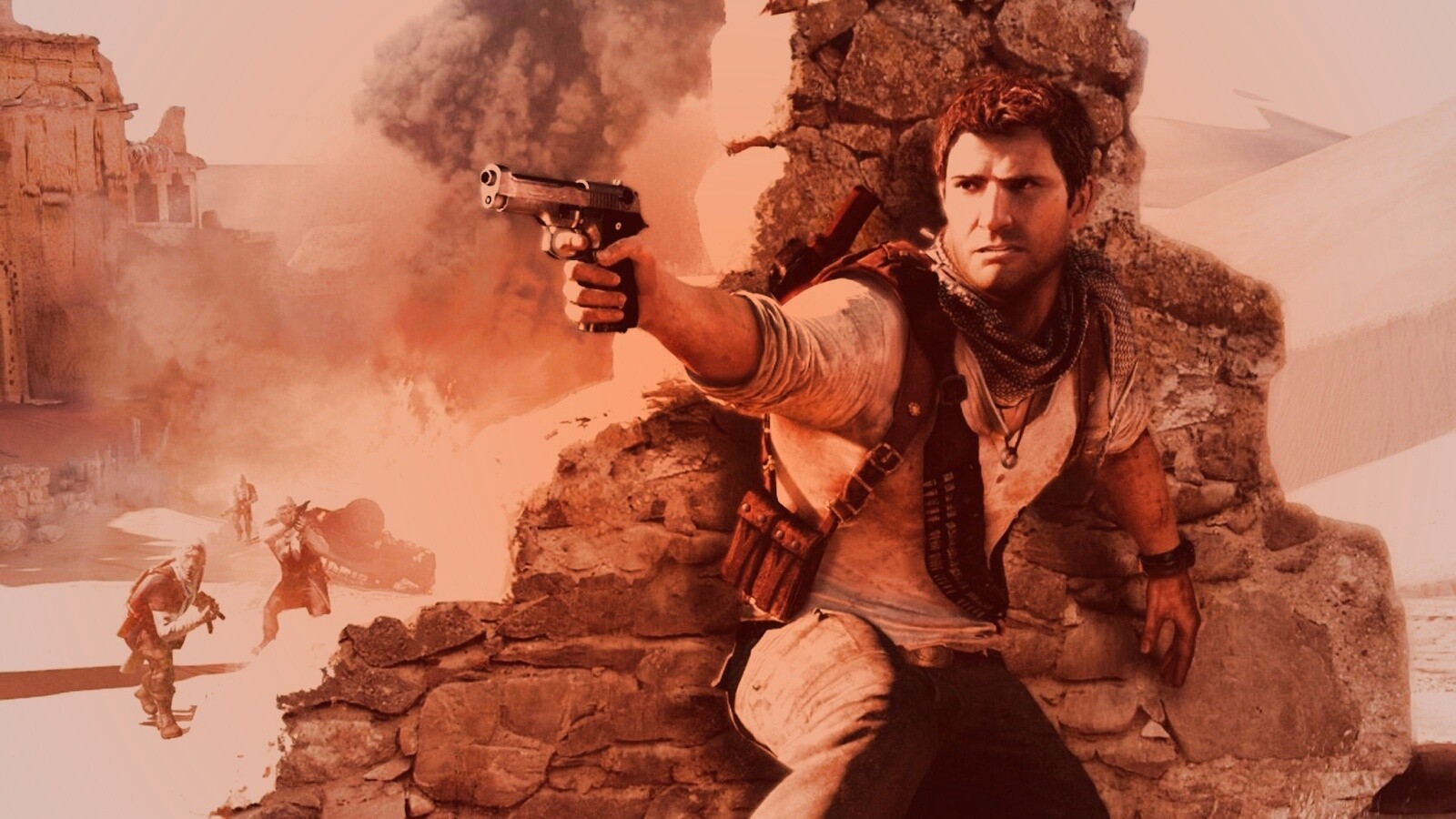 Бой в пустыне обои