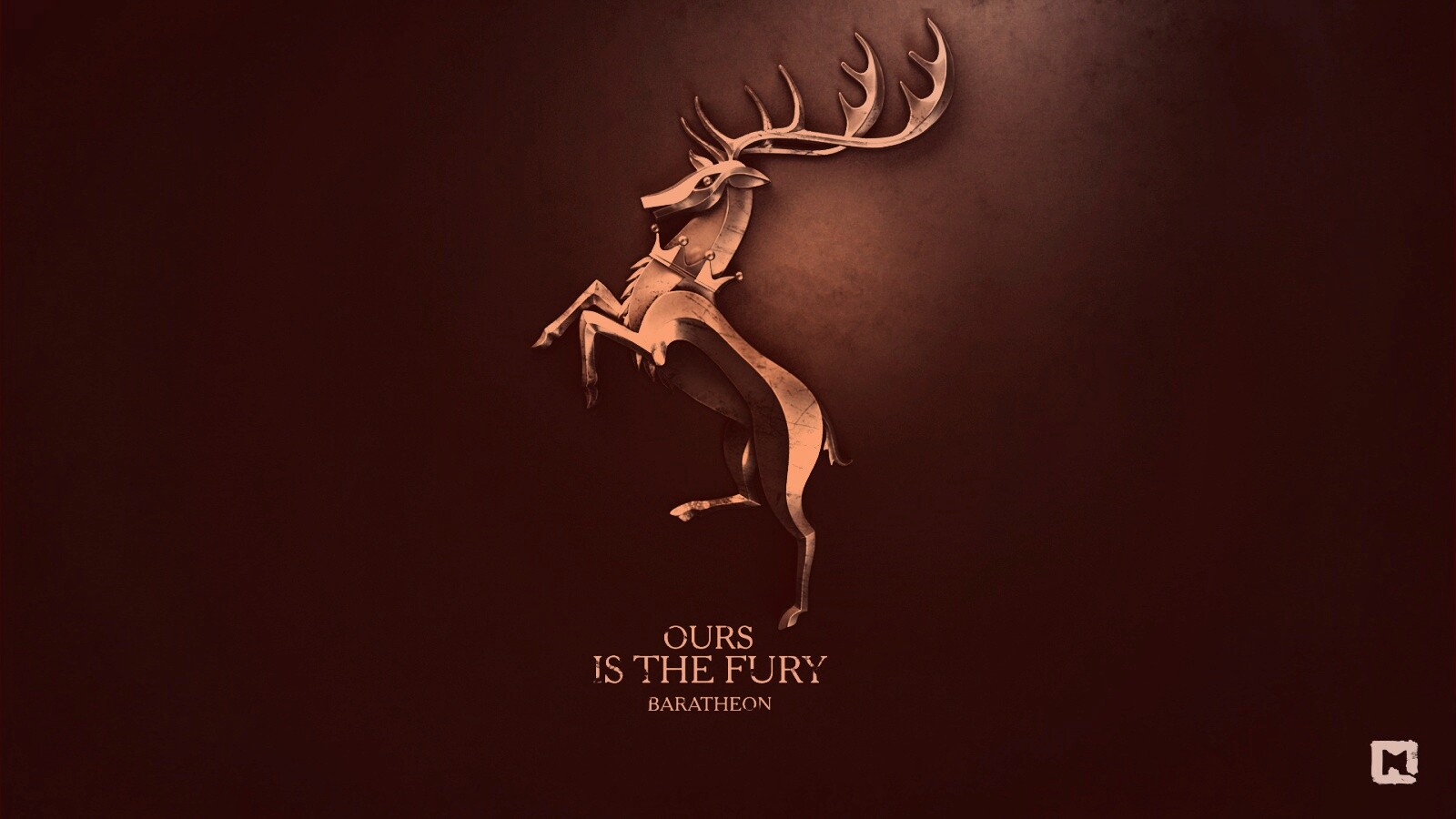 Металлический герб Баратеонов обои