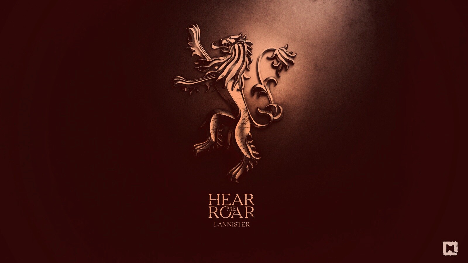 Металлический герб дома Ланнистеров обои