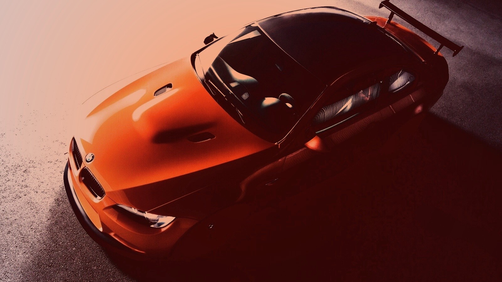 Оранжевый BMW обои