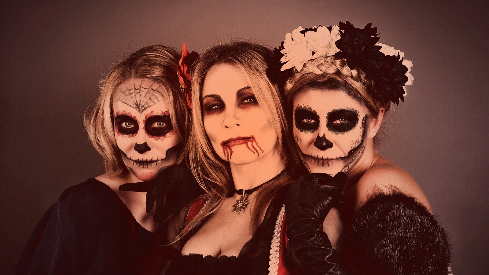 Макияж на хэллоувин обои