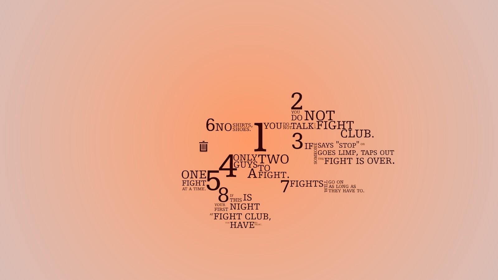 Правила бойцовского клуба обои