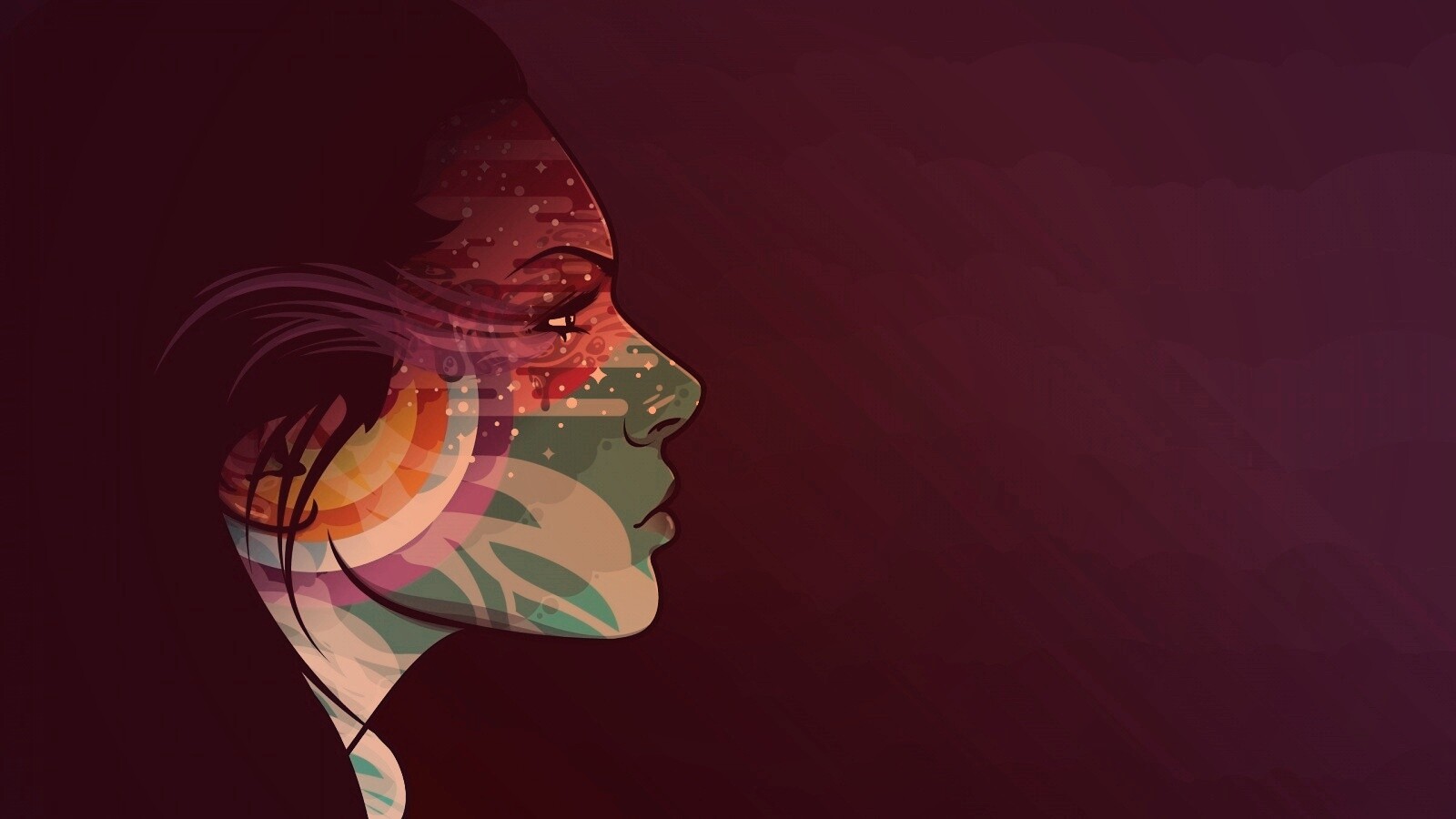 Профиль девушки обои