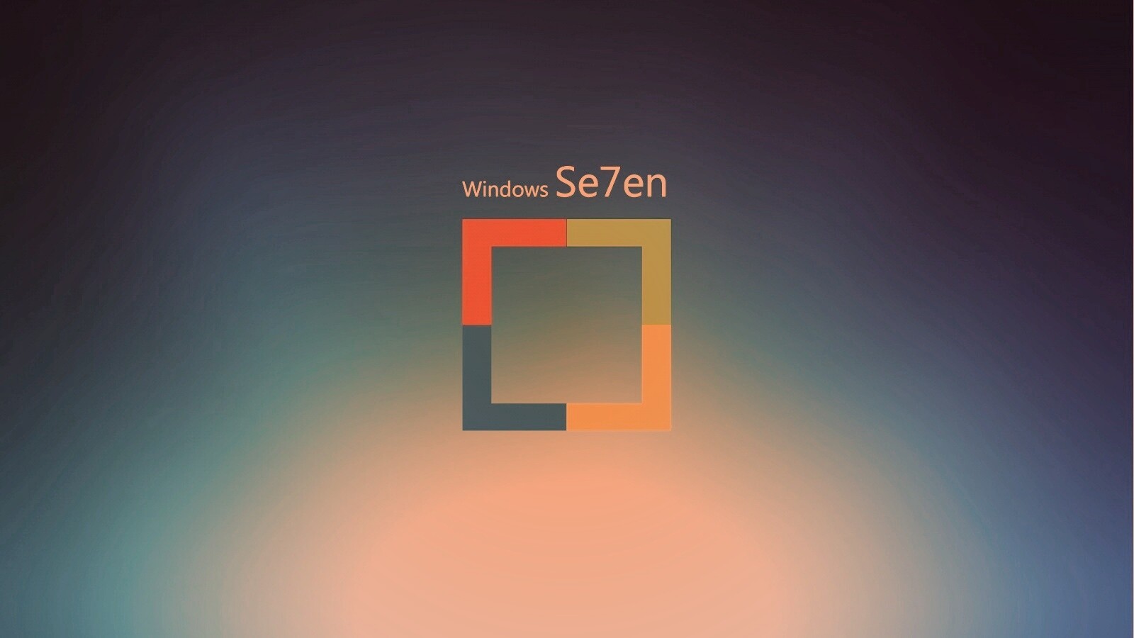 Квадратное лого Windows Seven обои
