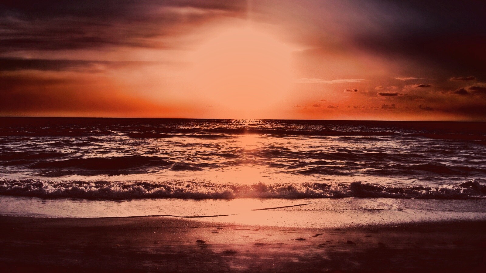 Морской закат обои