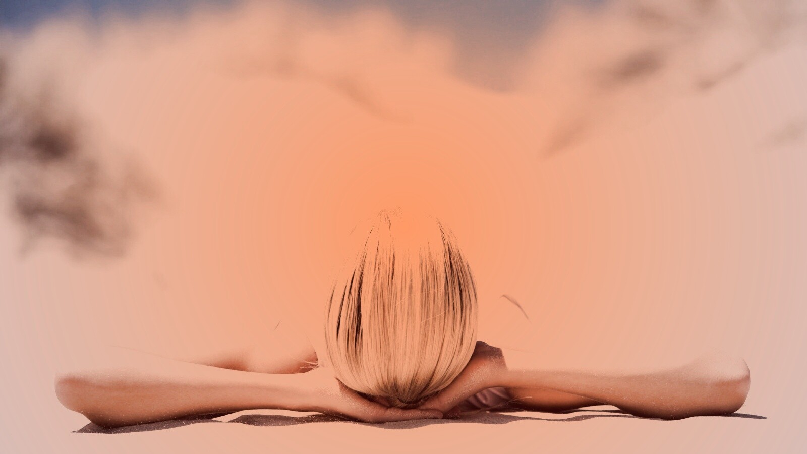 Девушка на солнце обои