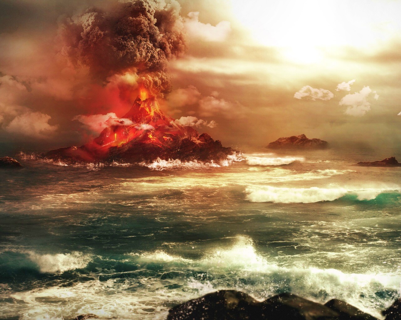 Вулкан обои