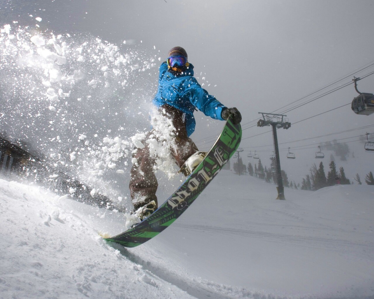 Сноубордист обои