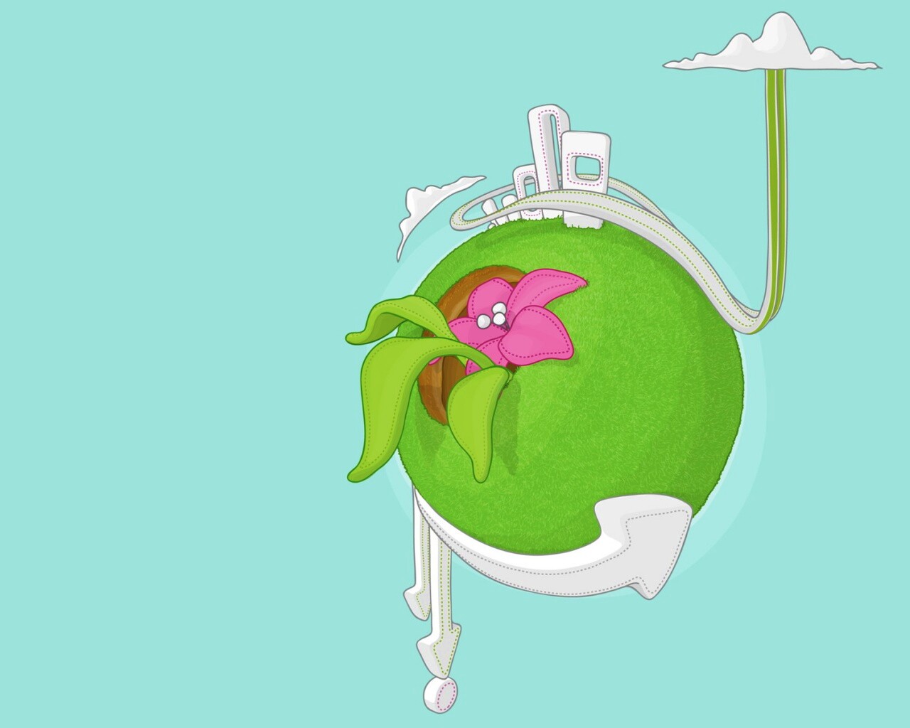 Зелёная планета обои