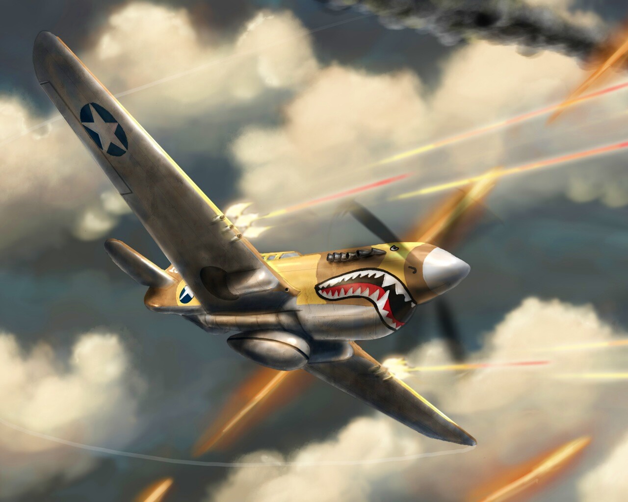 Истребитель акула обои