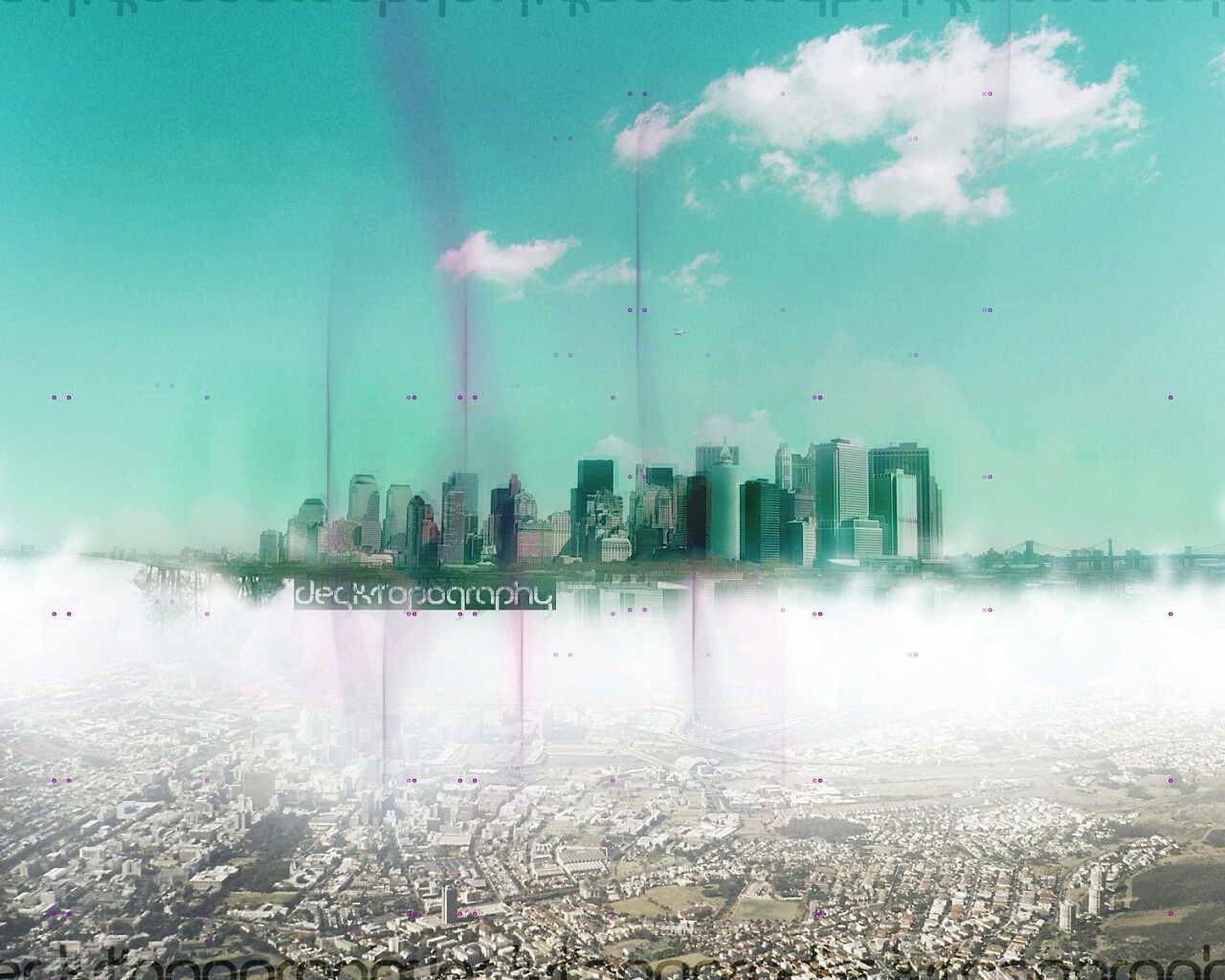 Летающий город обои