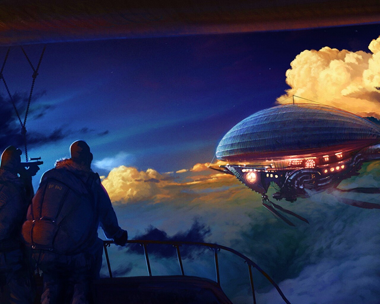 Инопланетный дирижабль обои