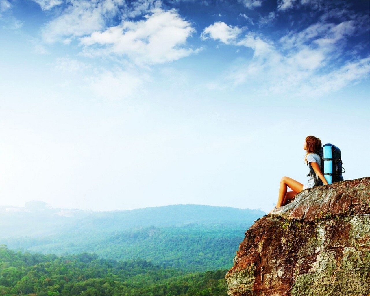 Девушка турист обои