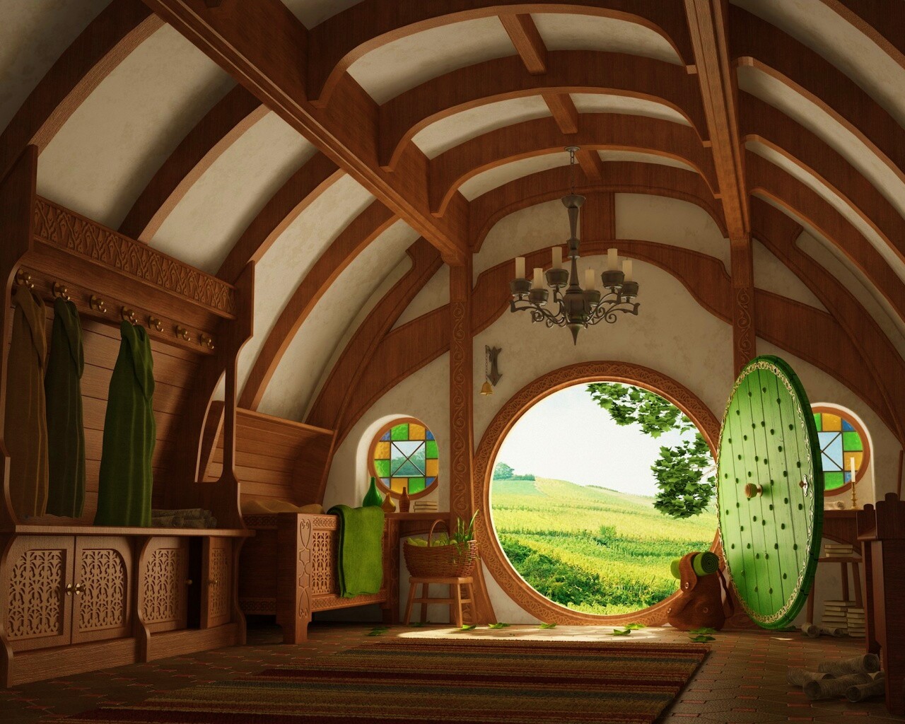 Дом хоббитов обои