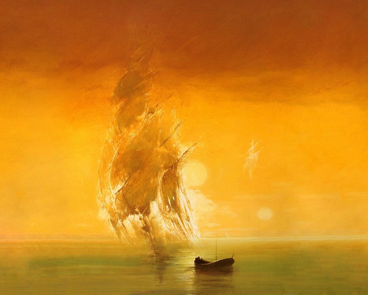 Призрачный парусник обои