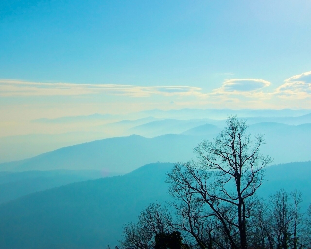 Голубые горы обои