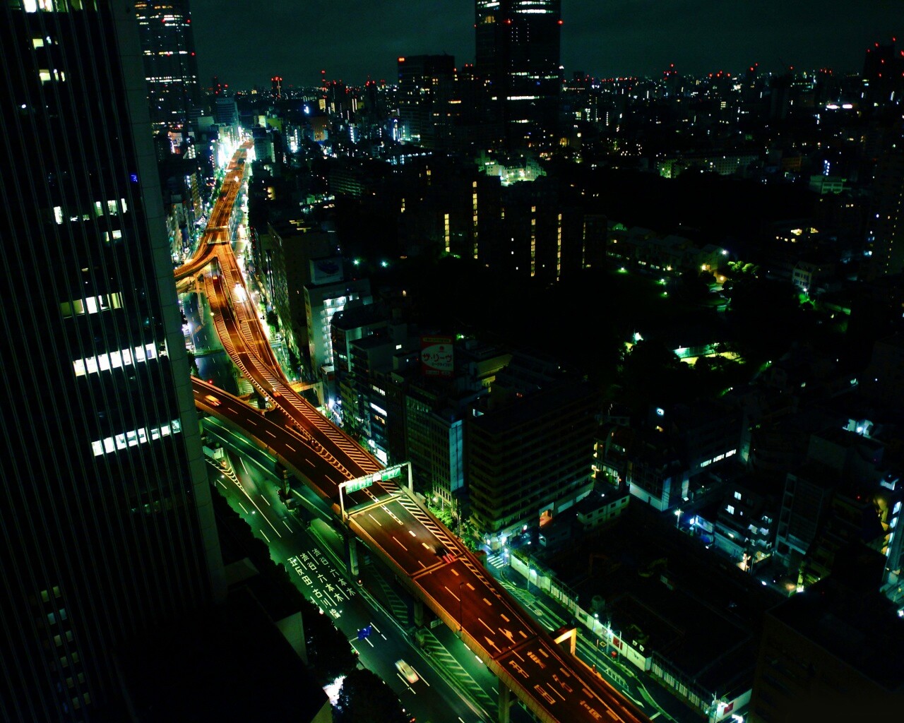 Вид на автостраду обои