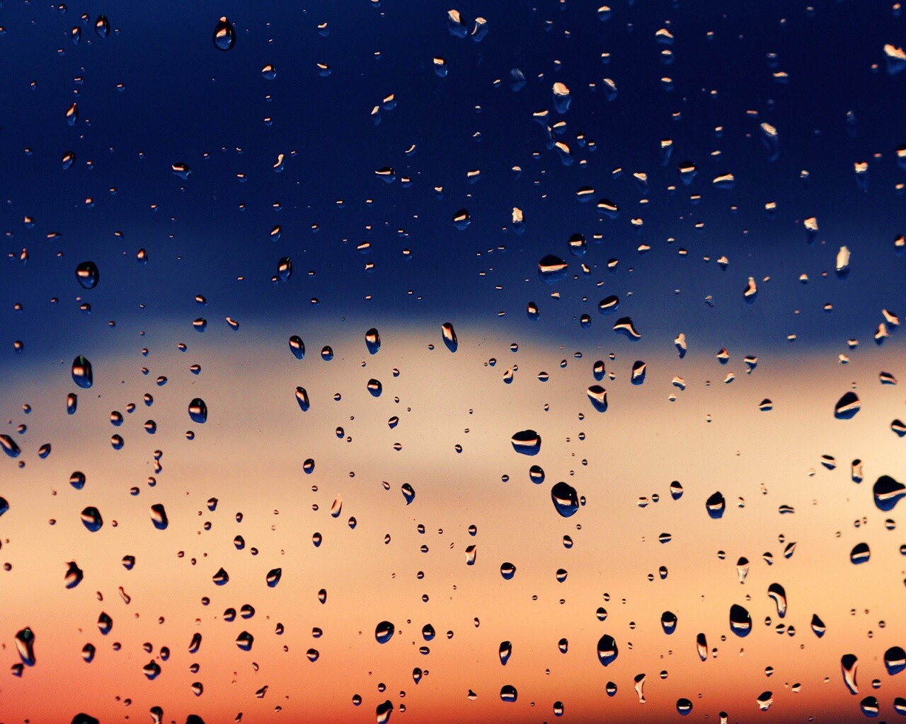 Капли на стекле обои