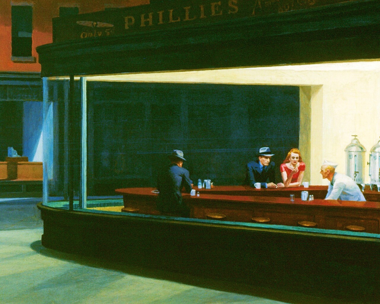 Ночное кафе обои