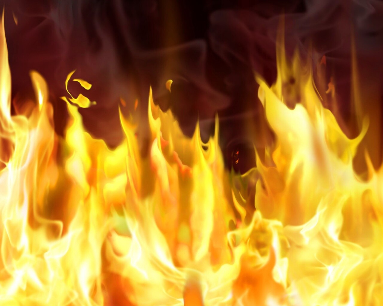 Желтое пламя обои