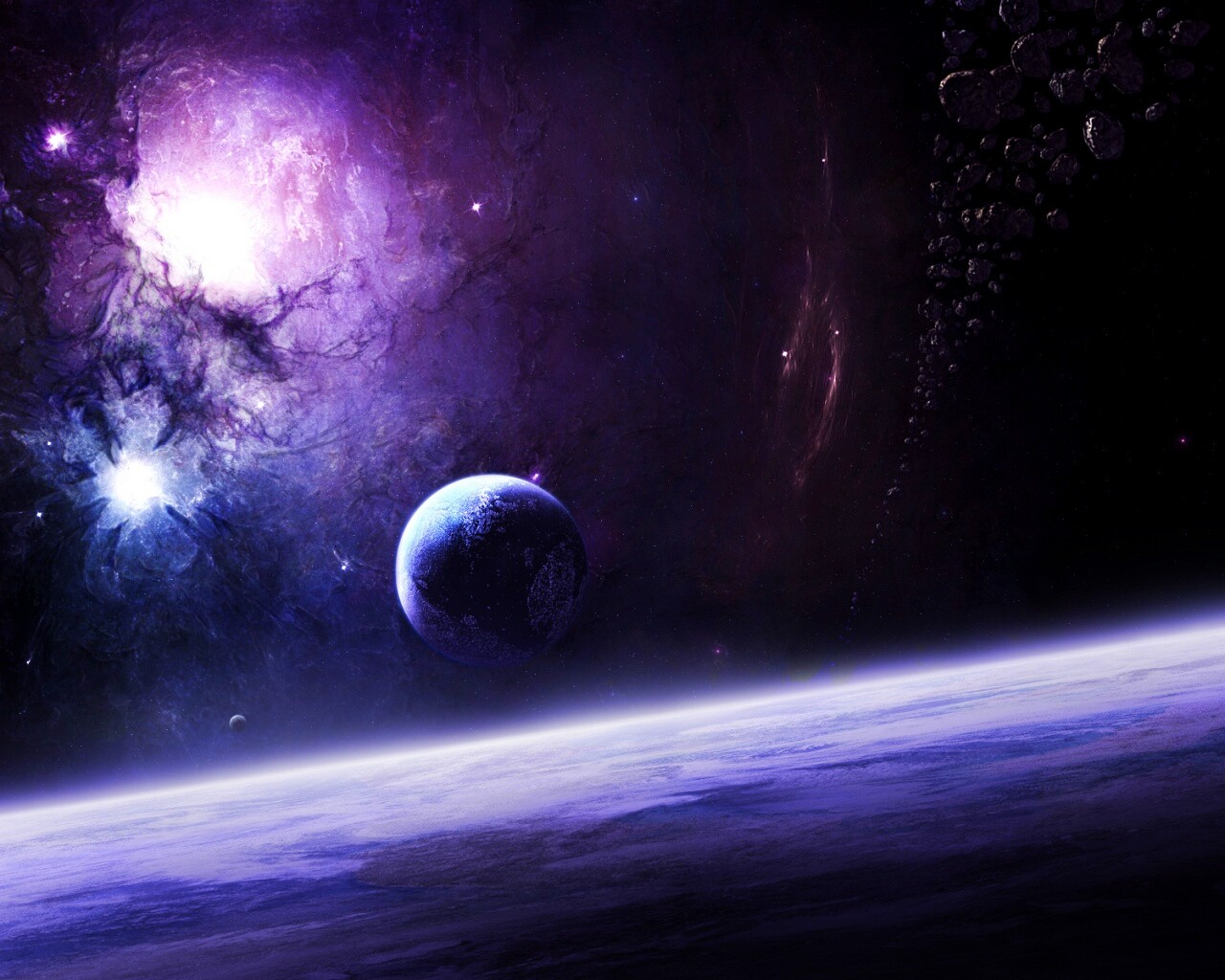 Черный космический туман обои