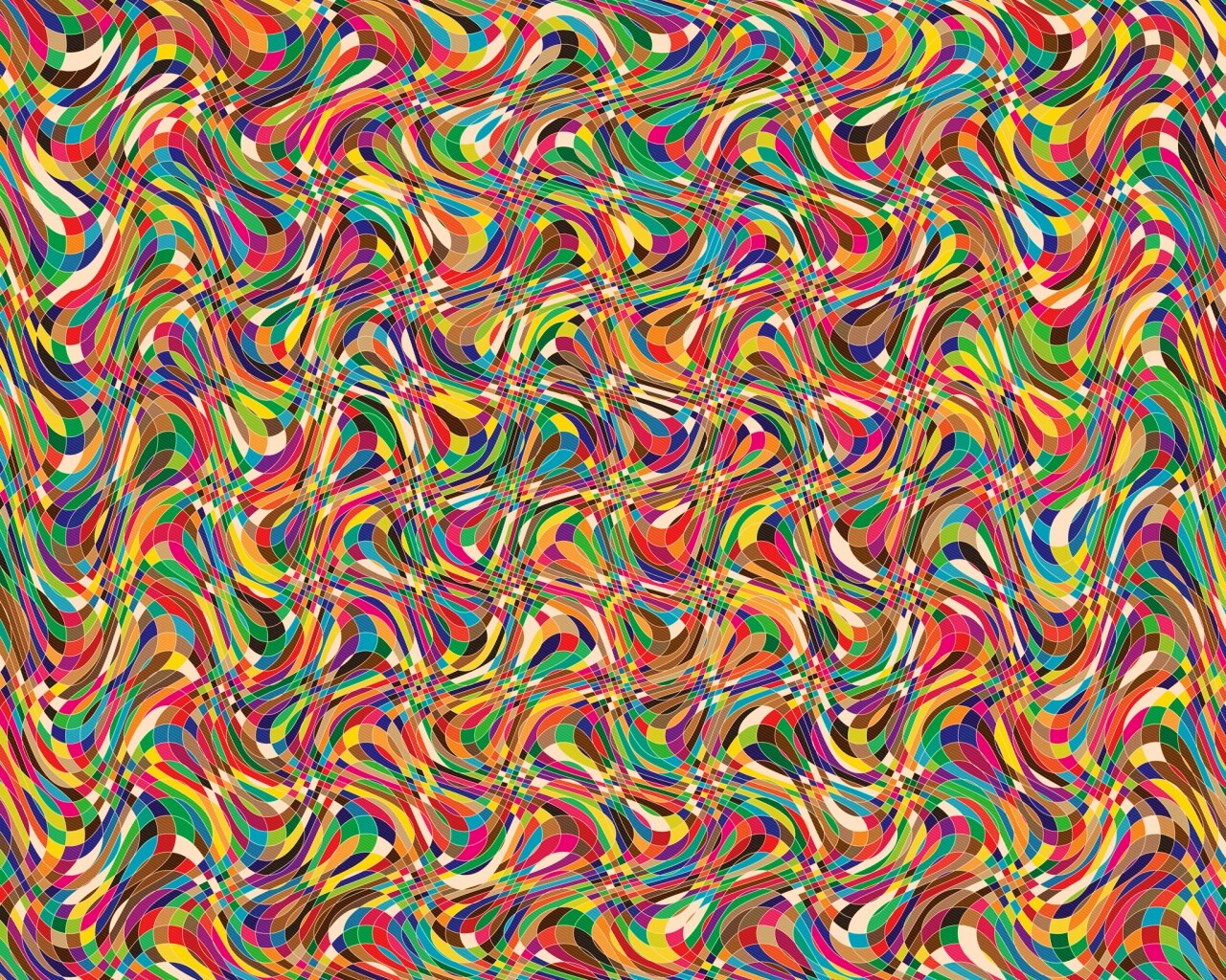 Кривые разноцветные клеточки обои