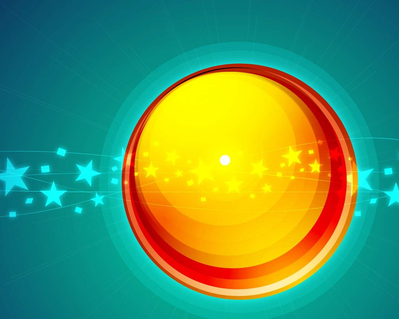 Большой красно-желтый круг обои