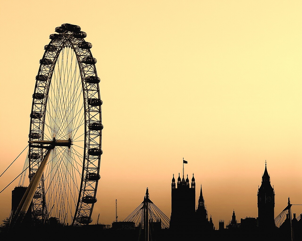 Силуэт Лондона обои