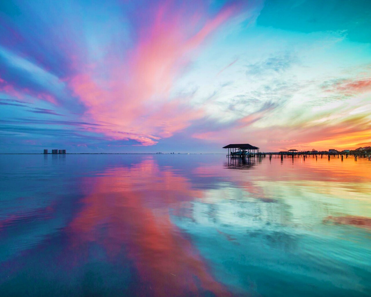 Прекрасный океанский закат обои