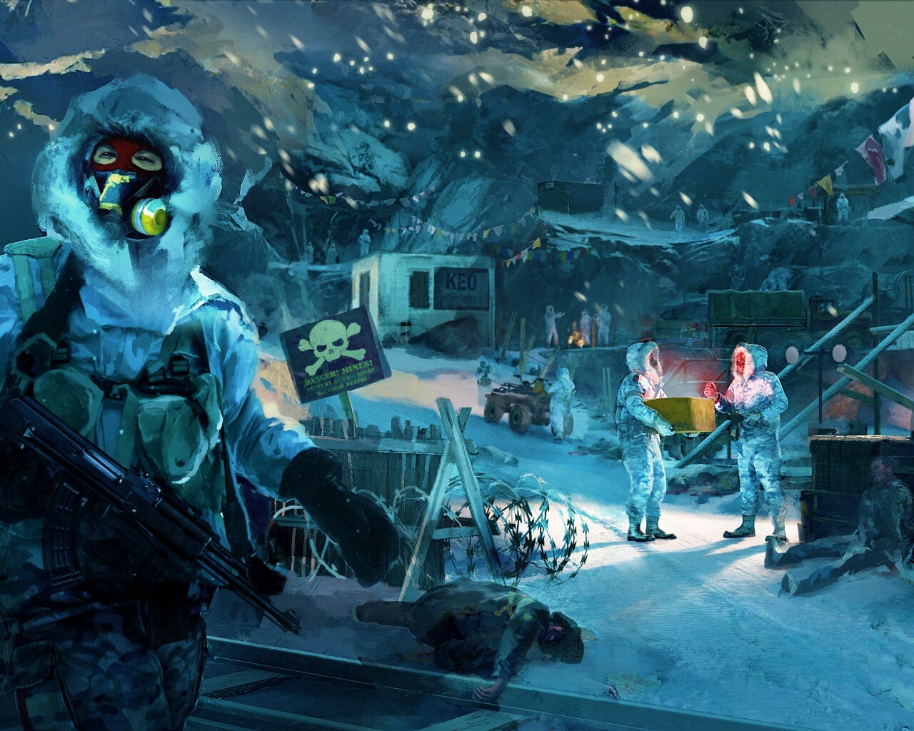 Снежно и опасно обои