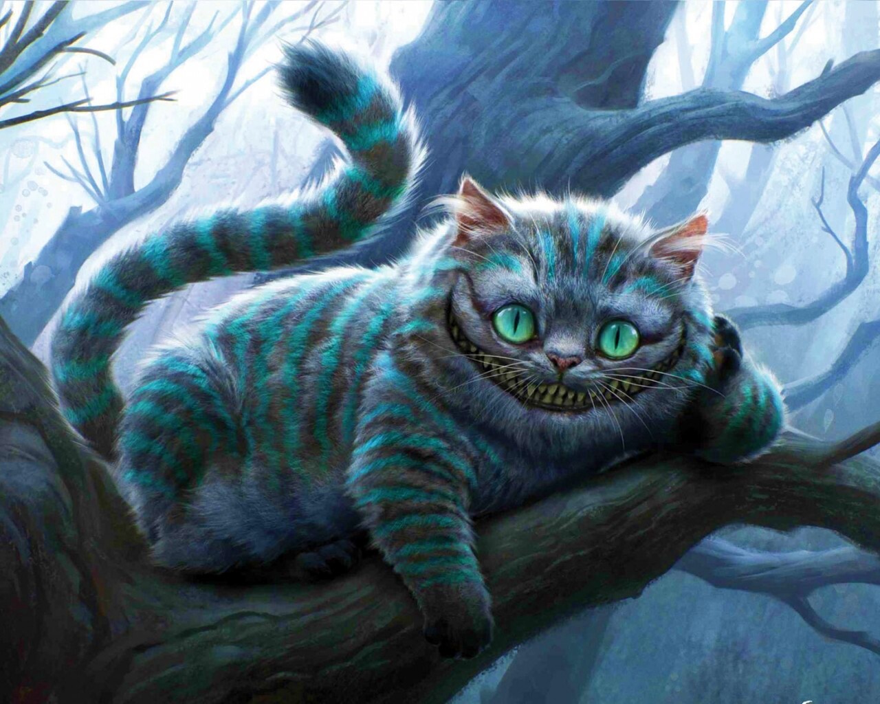 Чеширский кот обои
