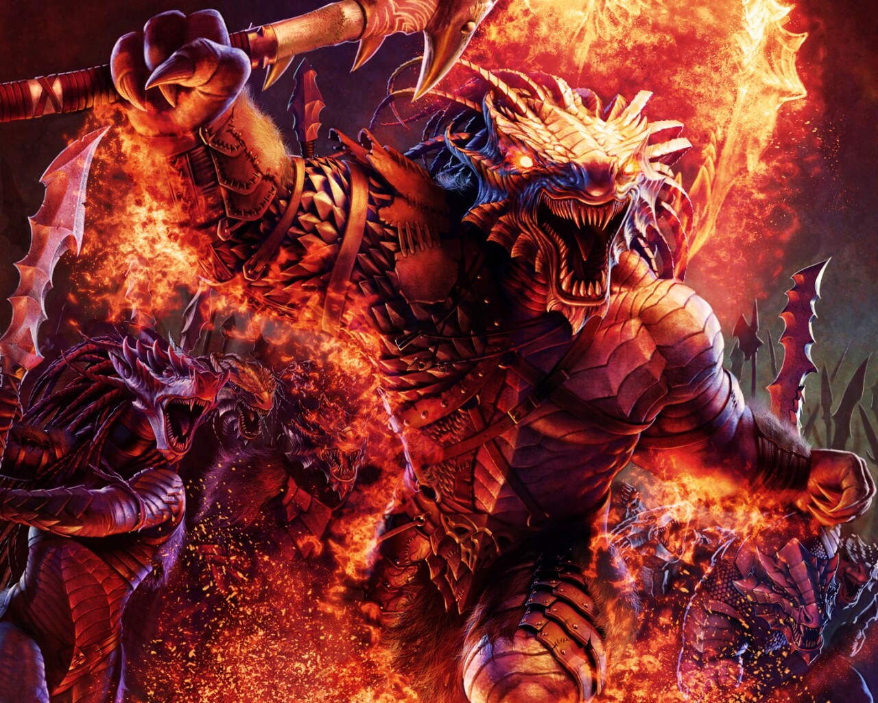 Dragonborn Barbarian обои