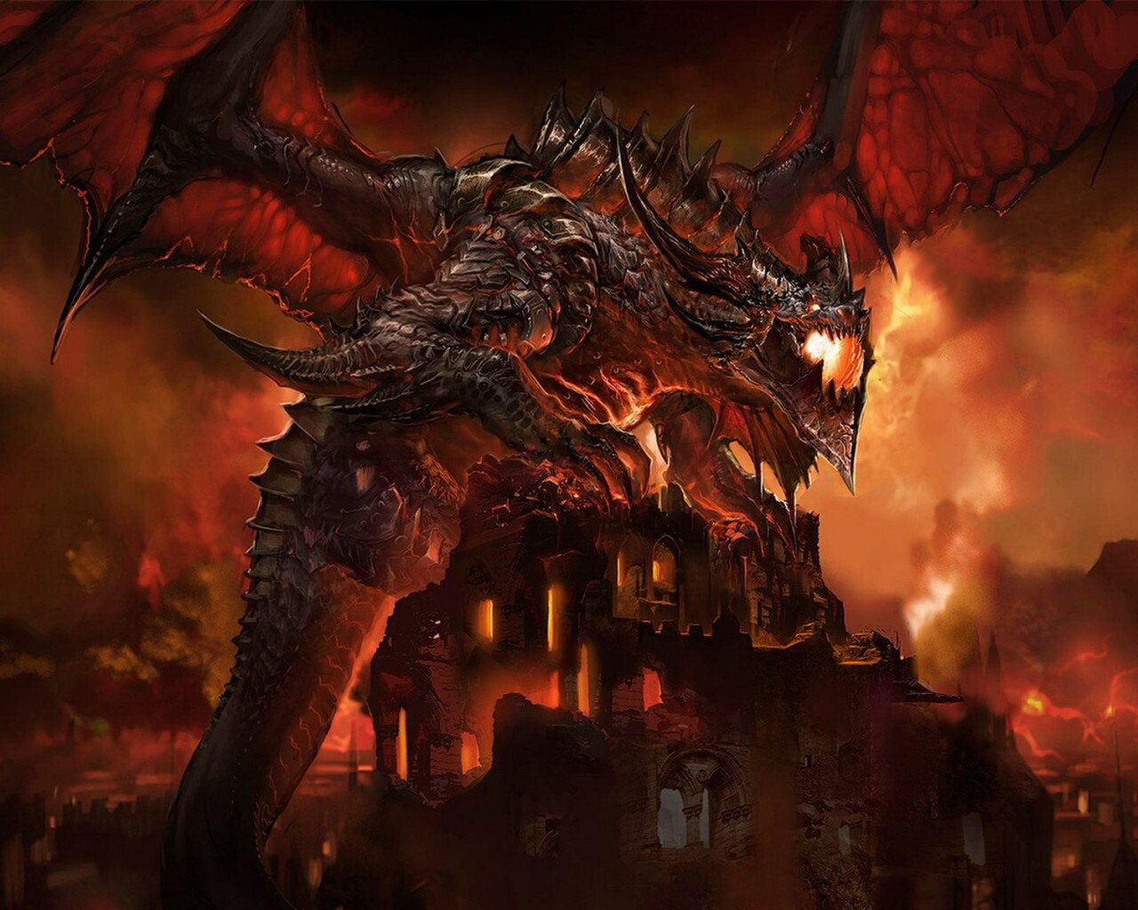 Огромный дракон обои