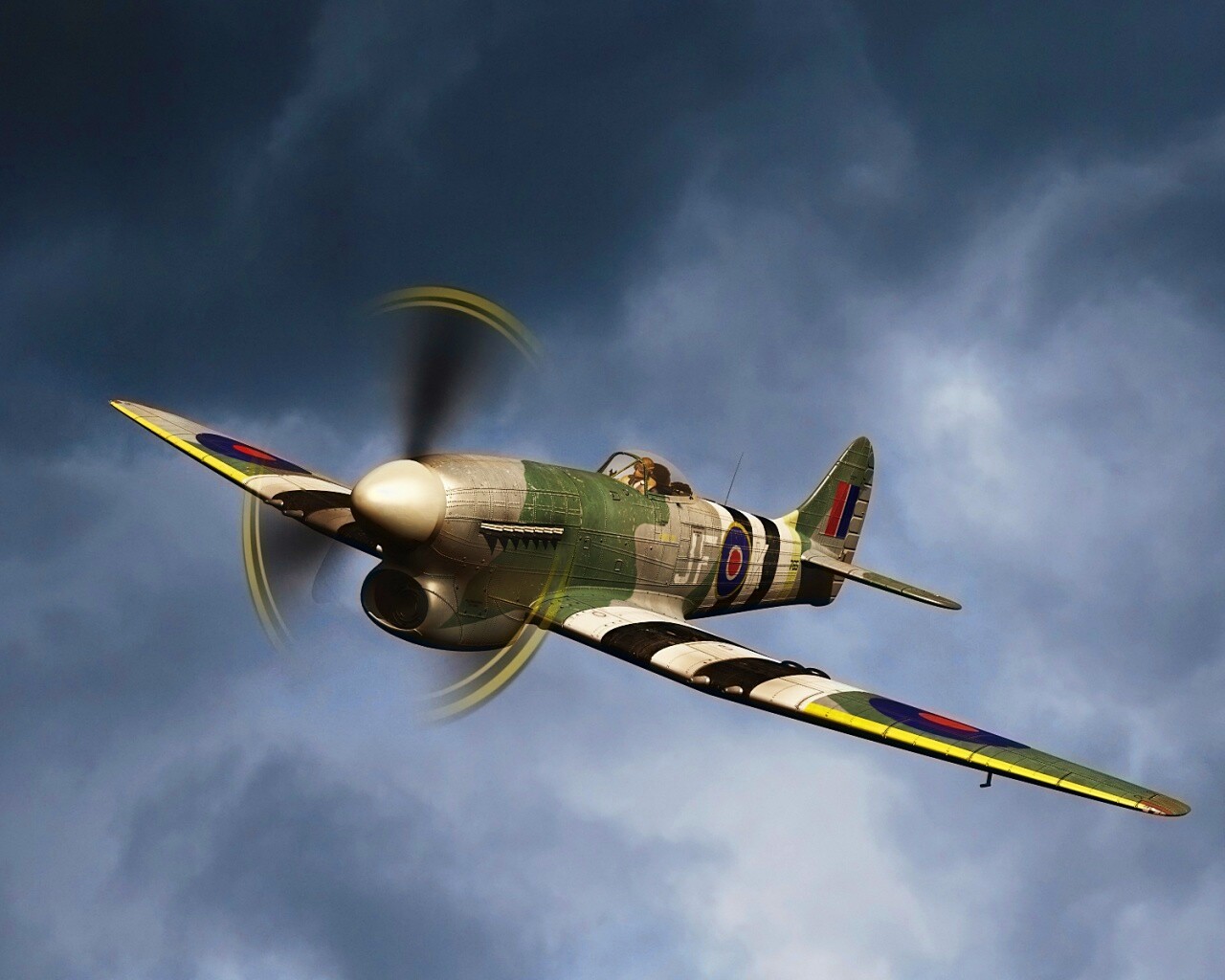 Истребитель времён Второй Мировой Войны обои
