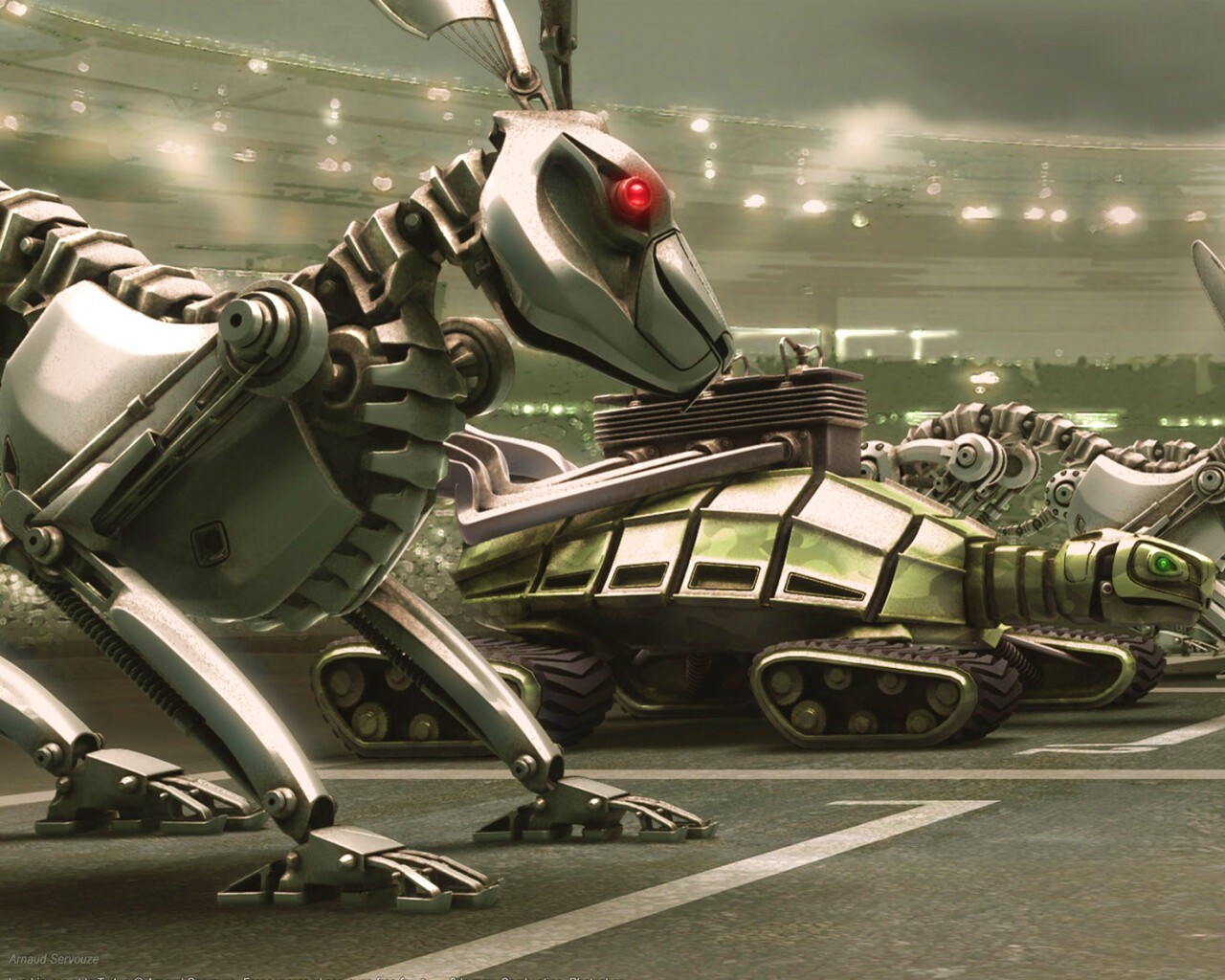 Роботы на старте обои