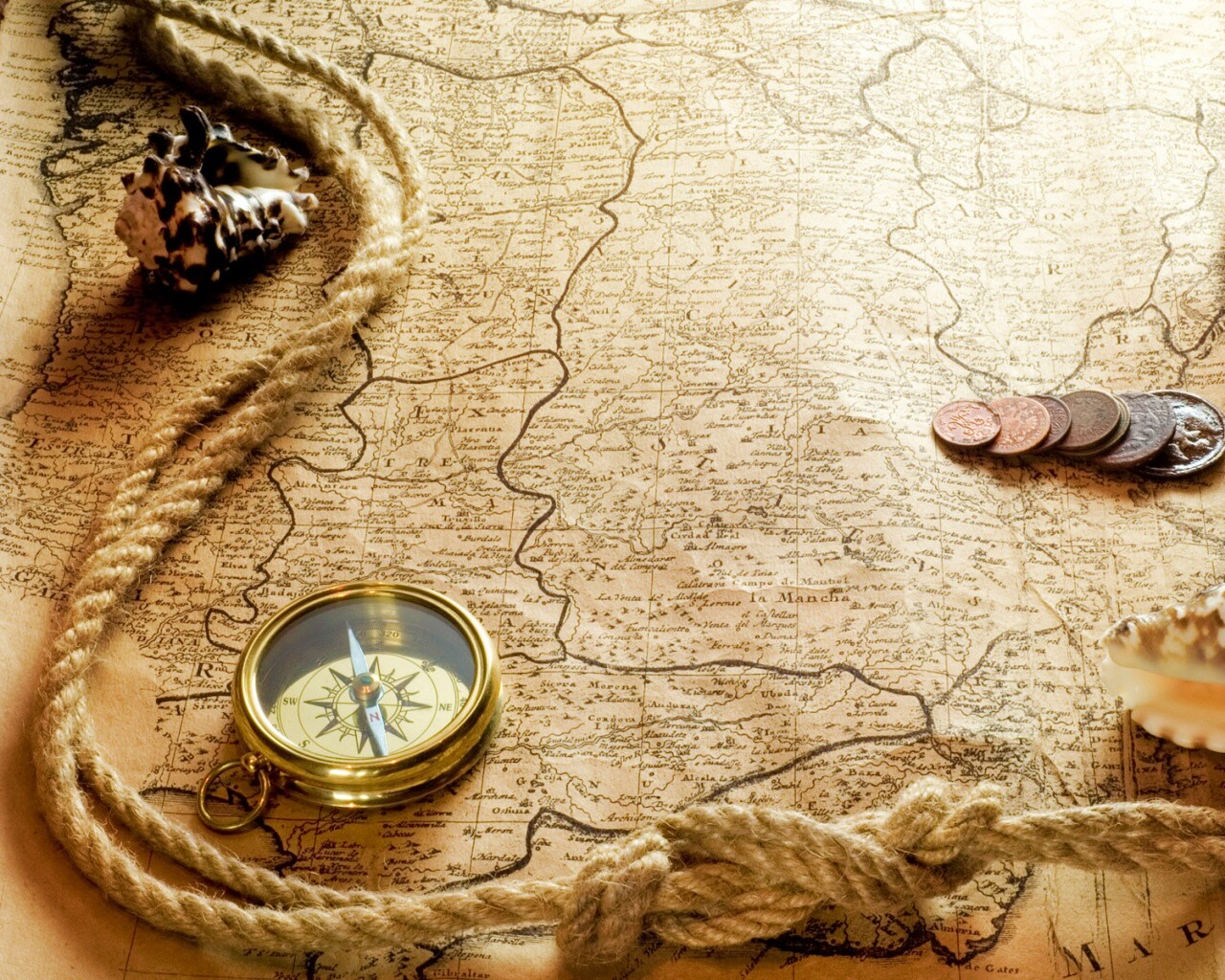 Древняя карта обои