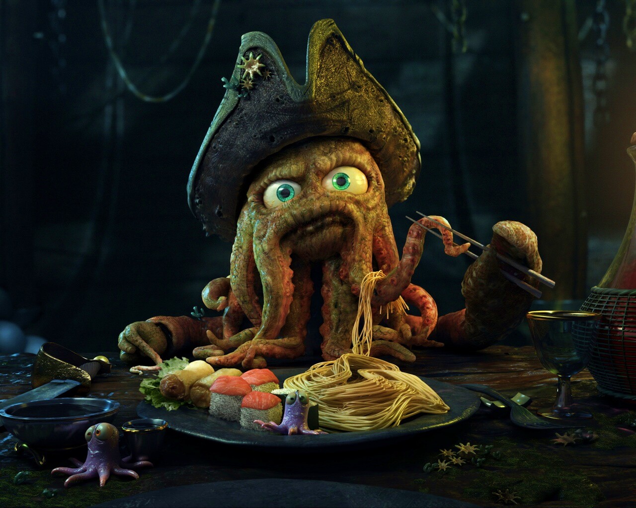 Мультяшный Дэви Джонс обои