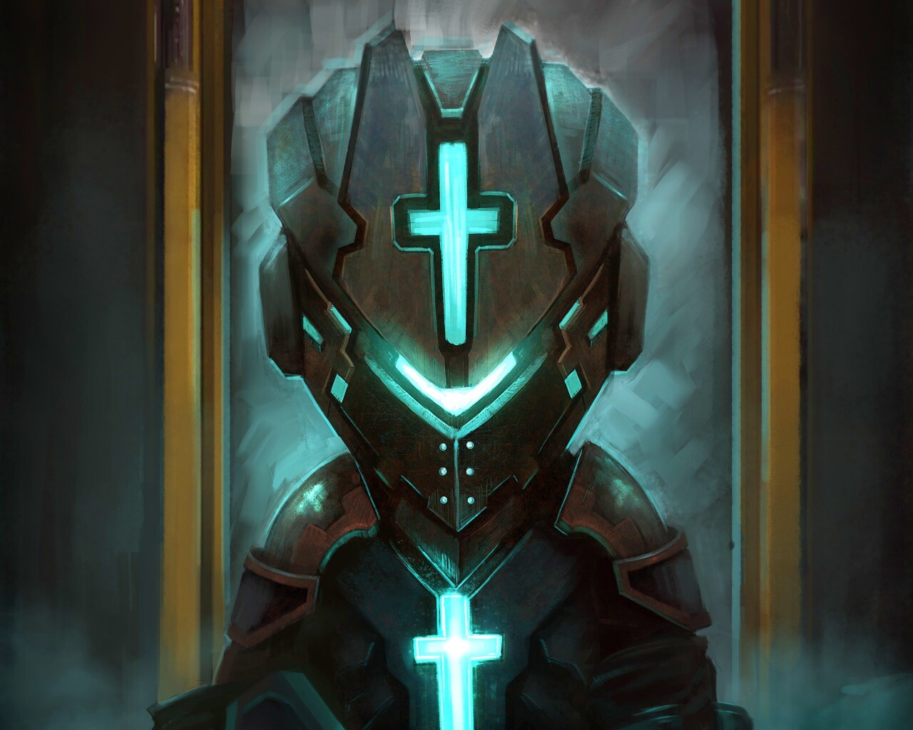 Рыцарь в стиле Dead Space обои