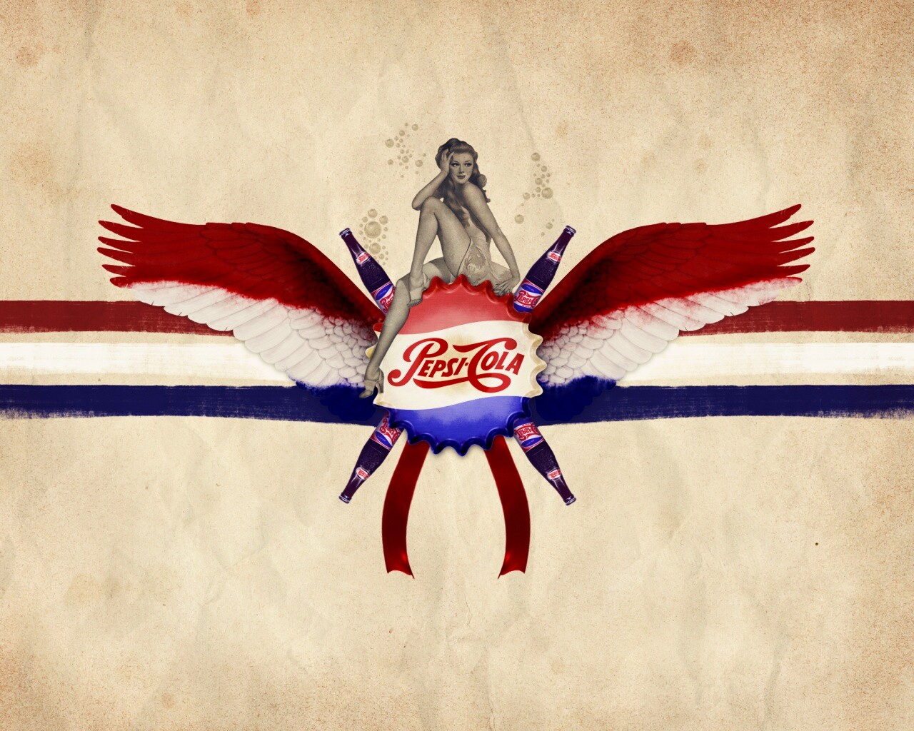 Пепси-Кола в стиле ретро обои