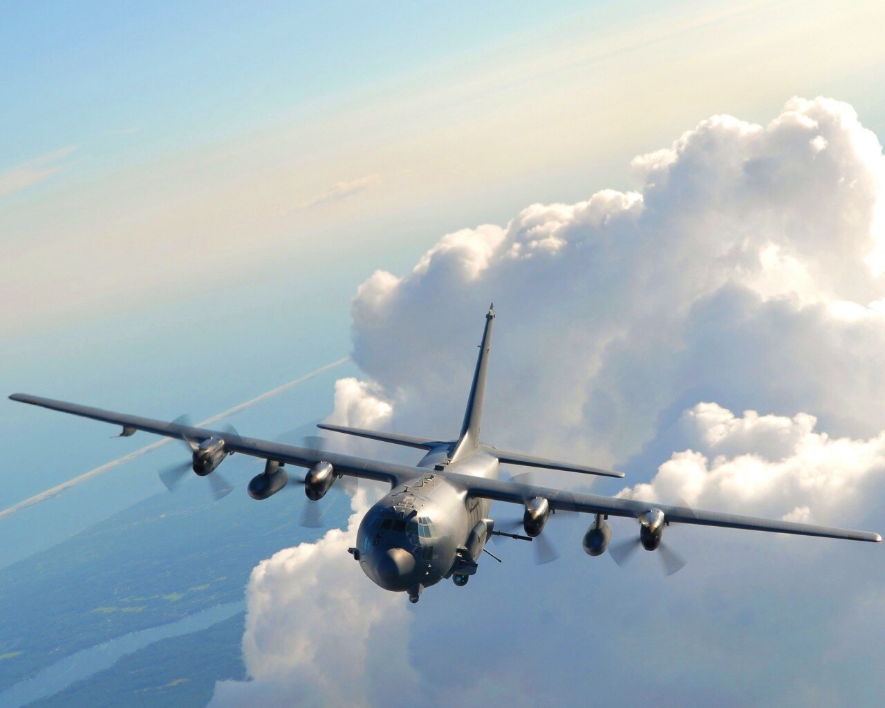 Самолет АС-130 обои