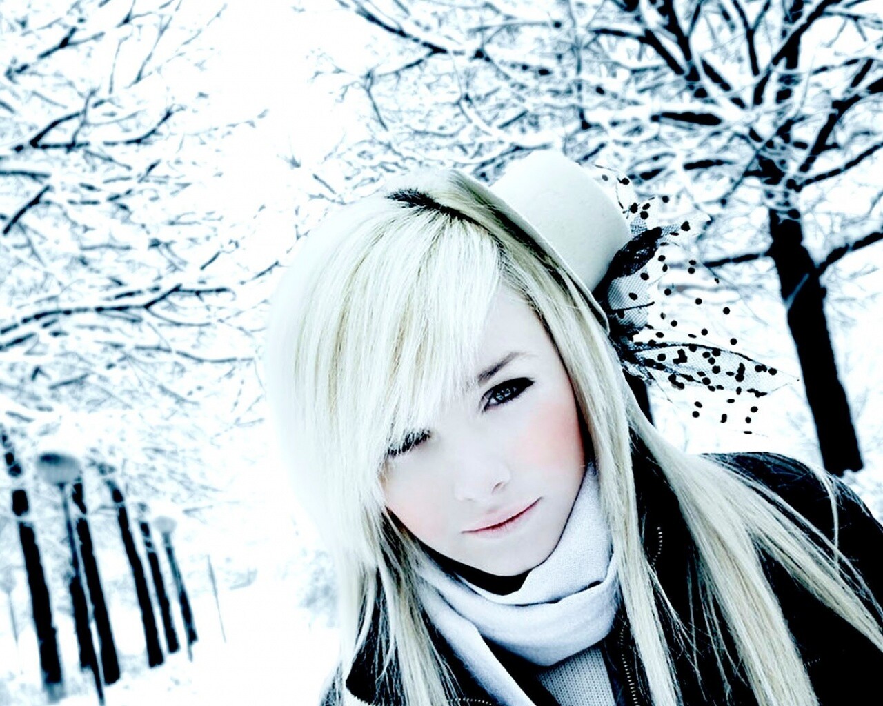 Девушка в белом обои