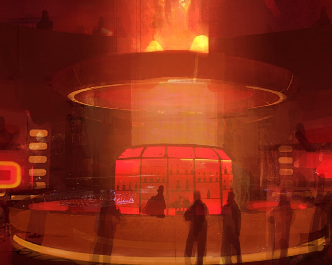 Красный бар из Mass Effect обои